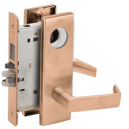 Schlage Entrance Mortise Lock with Deadbolt, 06N Design, Less Cylinder, Satin Bronze L9453L 06N 612